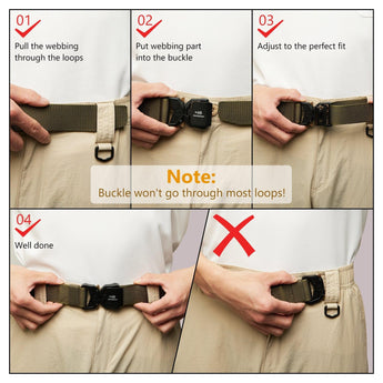 Men’s Tactical Belt with Quick Release Buckle - Bassdash