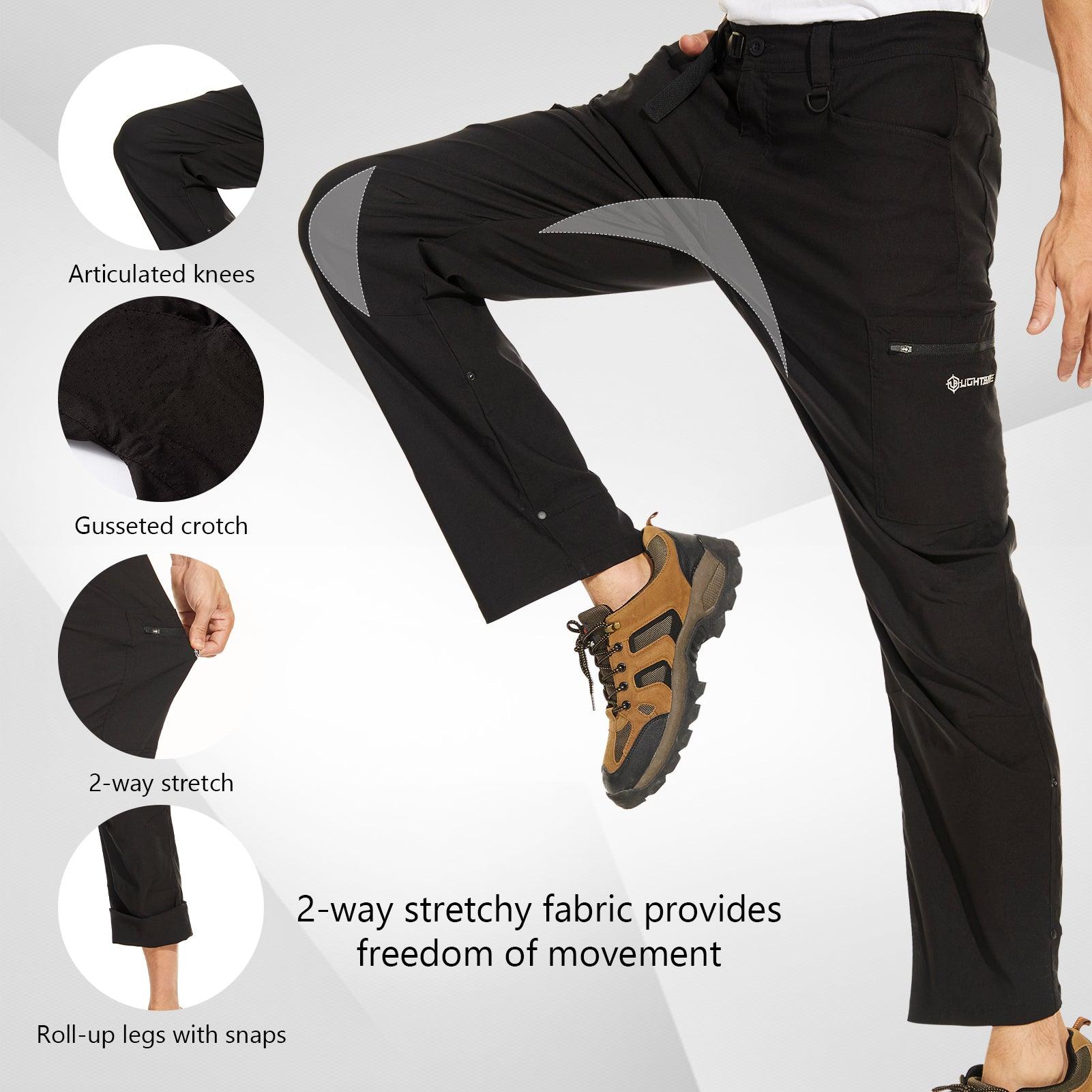 Lightbare Men's UPF 50+ Stretch Lightweight Cargo Pants