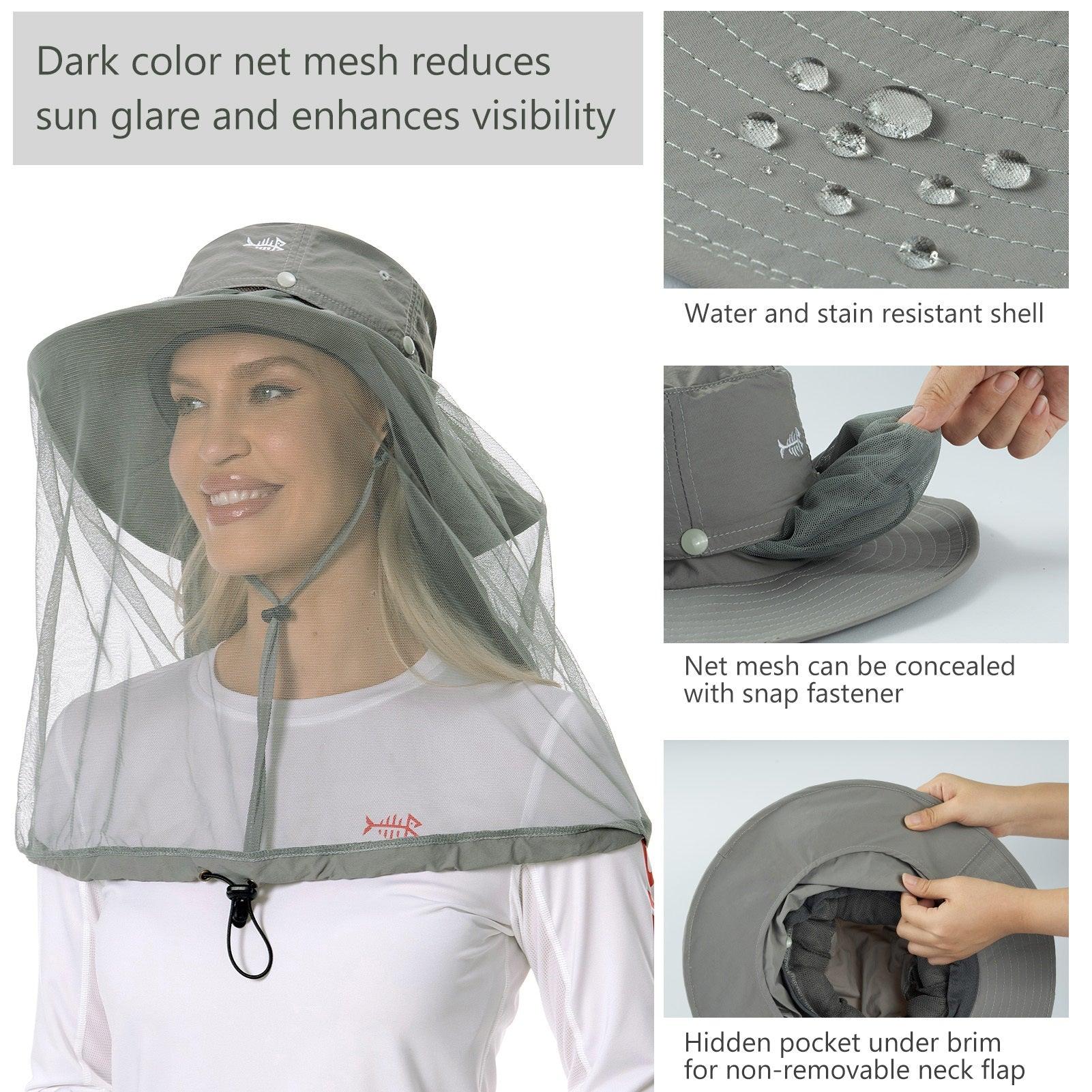 Mesh Sun Protection Flap Hat, Neck Flap/Trooper Hat