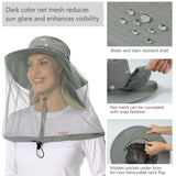 UPF 50+ Mosquito Sun Hat with Neck Flap