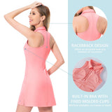 Women's UPF 50+ Polo Tennis Dress LB07W - Bassdash
