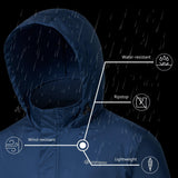 Lightbare Men's Water Resistant Ripstop Rain Coat LB02M