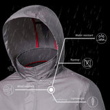 Lightbare Men's Water Resistant Ripstop Rain Coat LB02M