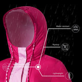 Lightbare Women's Water Resistant Ripstop Rain Coat LB02W