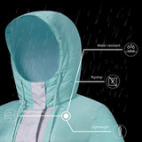 Lightbare Women's Water Resistant Ripstop Rain Coat LB02W