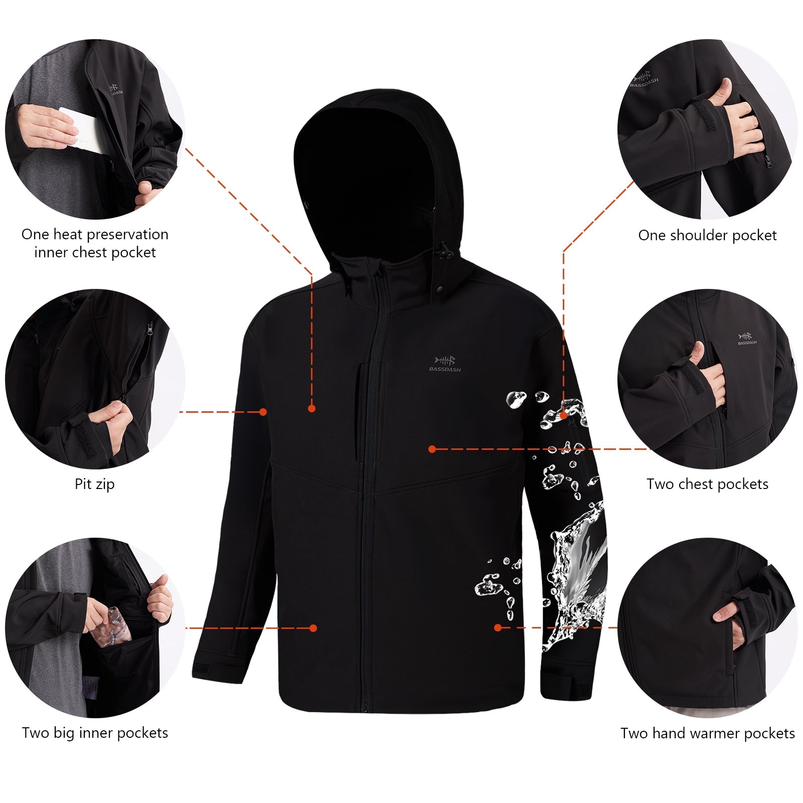 Men's Splice Insulated Softshell Jackets with Face Cover