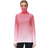 Women's UPF 50+ Fishing Hoodies with Face Mask Thumb Holes FS23W