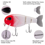 Topwater Floating Bass Fishing Lures Swimbait 4.9” 1-3/4 oz