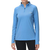 Women’s UPF 50+ Long Sleeve Hoodie Half Zip Shirt