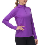 Women’s UPF 50+ Long Sleeve Hoodie Half Zip Shirt