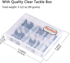 175/180 Pcs Octopus Offset Fishing Hooks in Assorted Sizes with Tackle Box - Bassdash