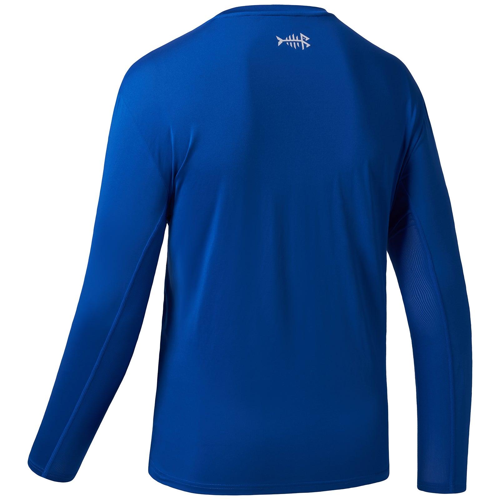 UV Long Sleeve Fishing Shirts | Bassdash Fishing Sky Blue/White Logo / 3XL