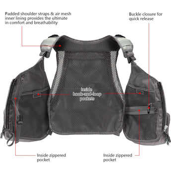FV07 Fishing Vest for Men Women - Bassdash