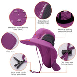 Unisex UPF 50+ Water Resistant Sun Hat with Neck Flap FH06