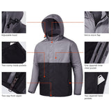 Lightbare Men's Water Resistant Ripstop Rain Coat LB02M