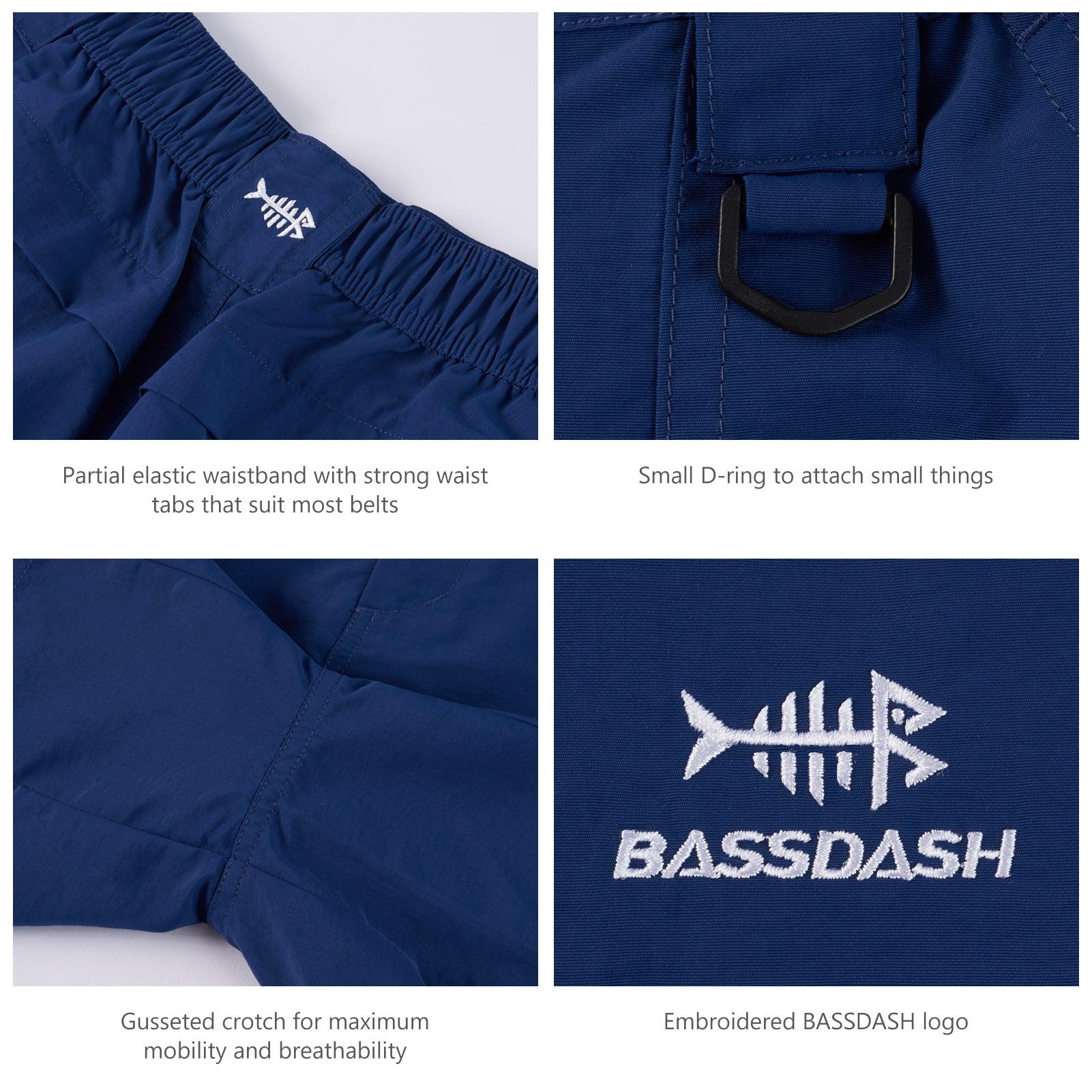 Bassdash Youth 5in UPF 50+ Quick Dry Fishing Shorts FP03Y, Black / Medium