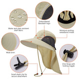 Unisex UPF 50+ Water Resistant Sun Hat with Neck Flap FH06