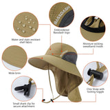 Unisex UPF 50+ Water Resistant Sun Hat with Neck Flap FH06