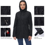 Lightbare Women's Water Resistant Ripstop Rain Coat LB02W