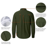 Men’s UPF 50+ Long Sleeve Button Down Hunting Shirt FS23M - Bassdash