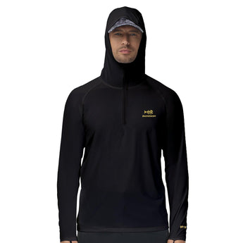 Men's UPF 50+ 1/4 Zipper Fishing hoodie Shirts FS24M - Bassdash