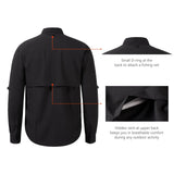 Men's UPF 50+ Long Sleeve Fishing Button Down Shirt FS21M - Bassdash