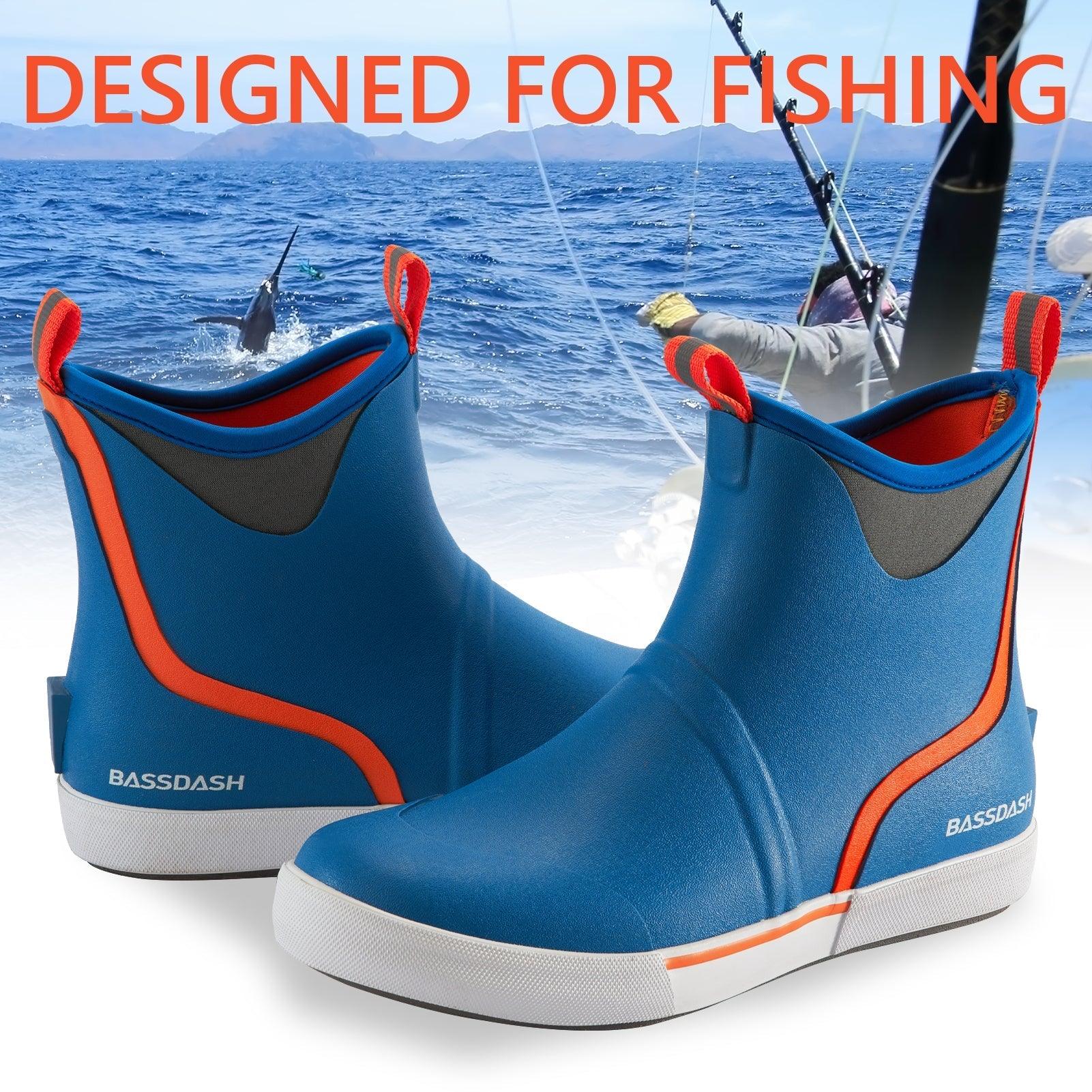 Mens Deck Boots for Fishing Waterproof Light Grey / 10