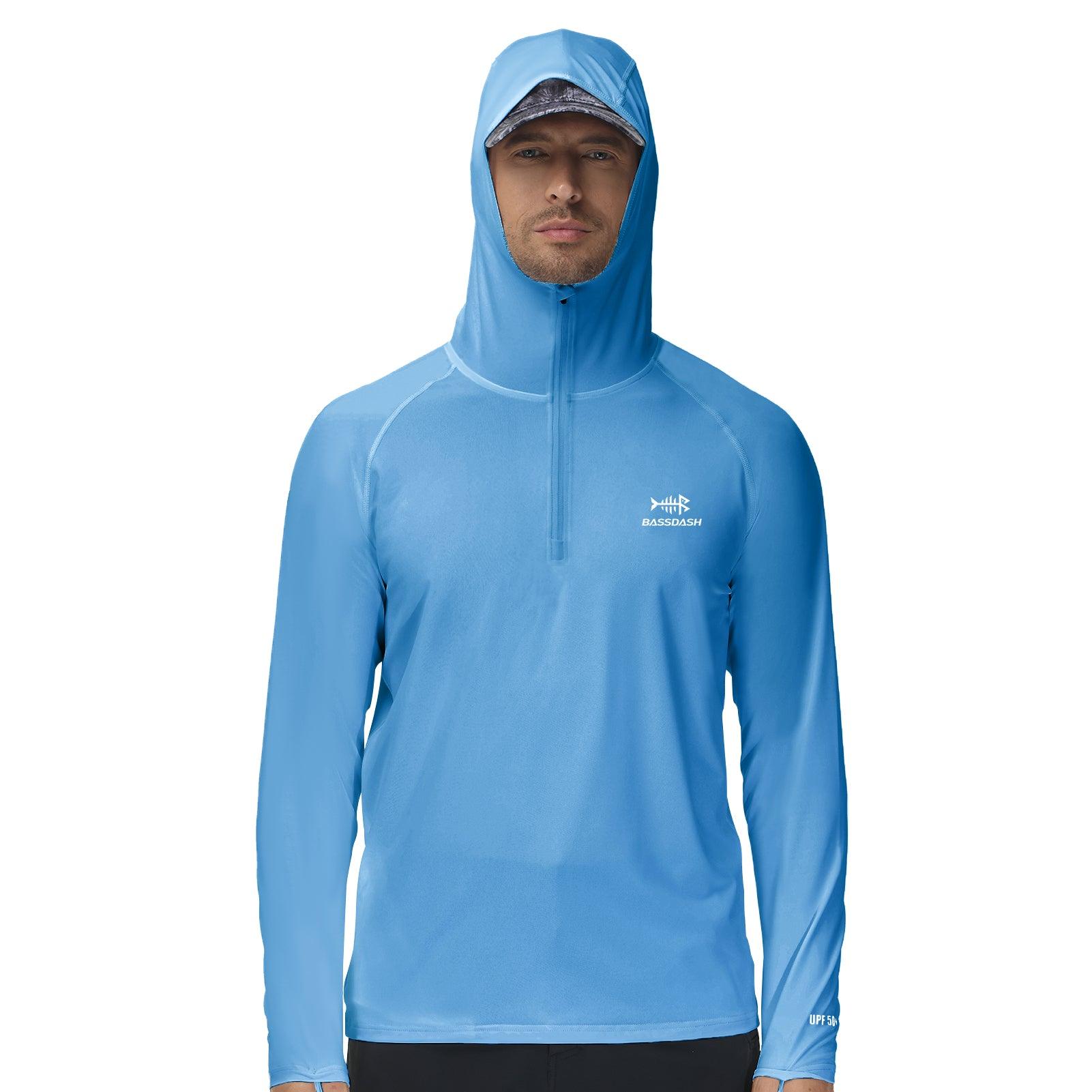 UPF men's Hooded Fishing Shirt with Zip