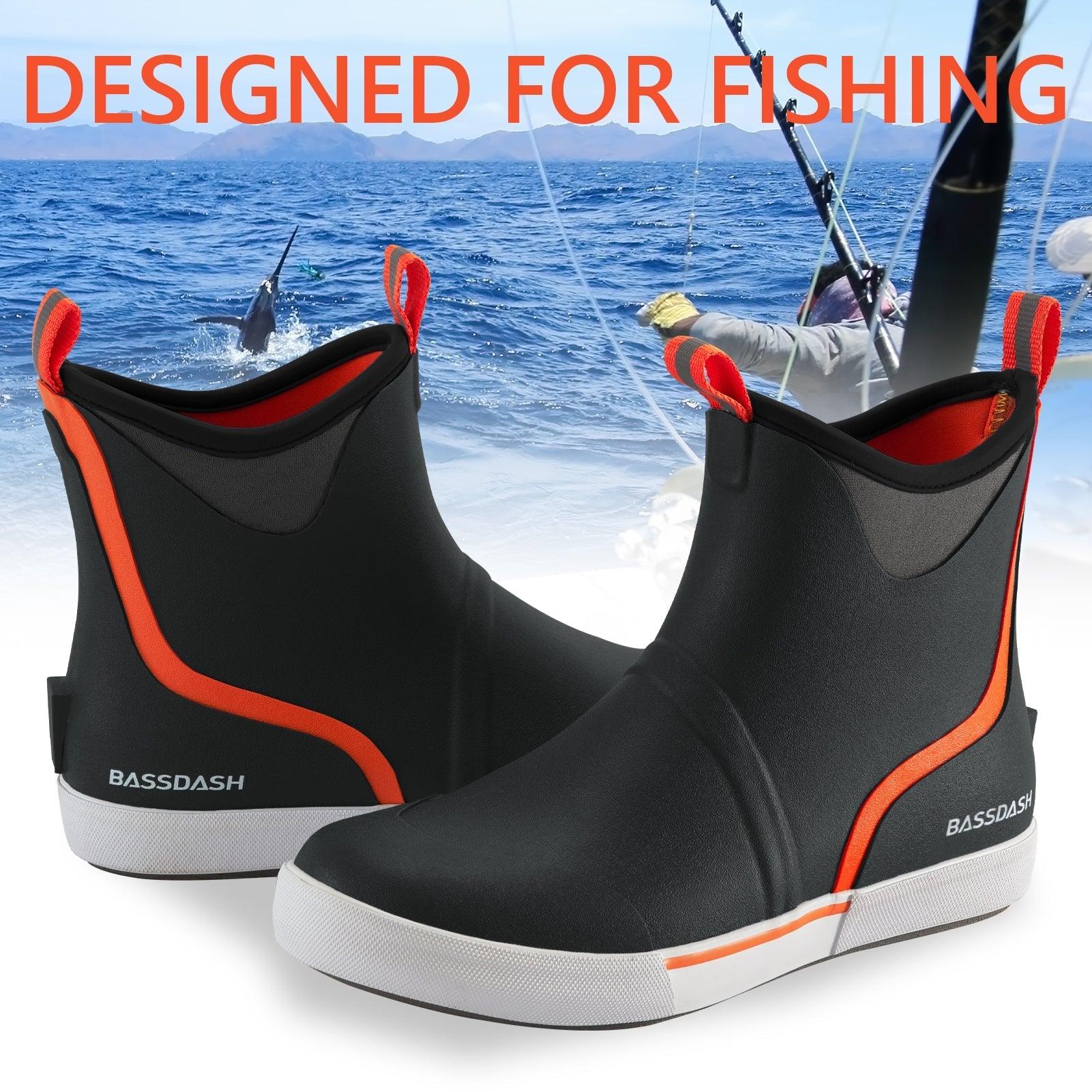 Mens Deck Boots for Fishing Waterproof Light Grey / 10