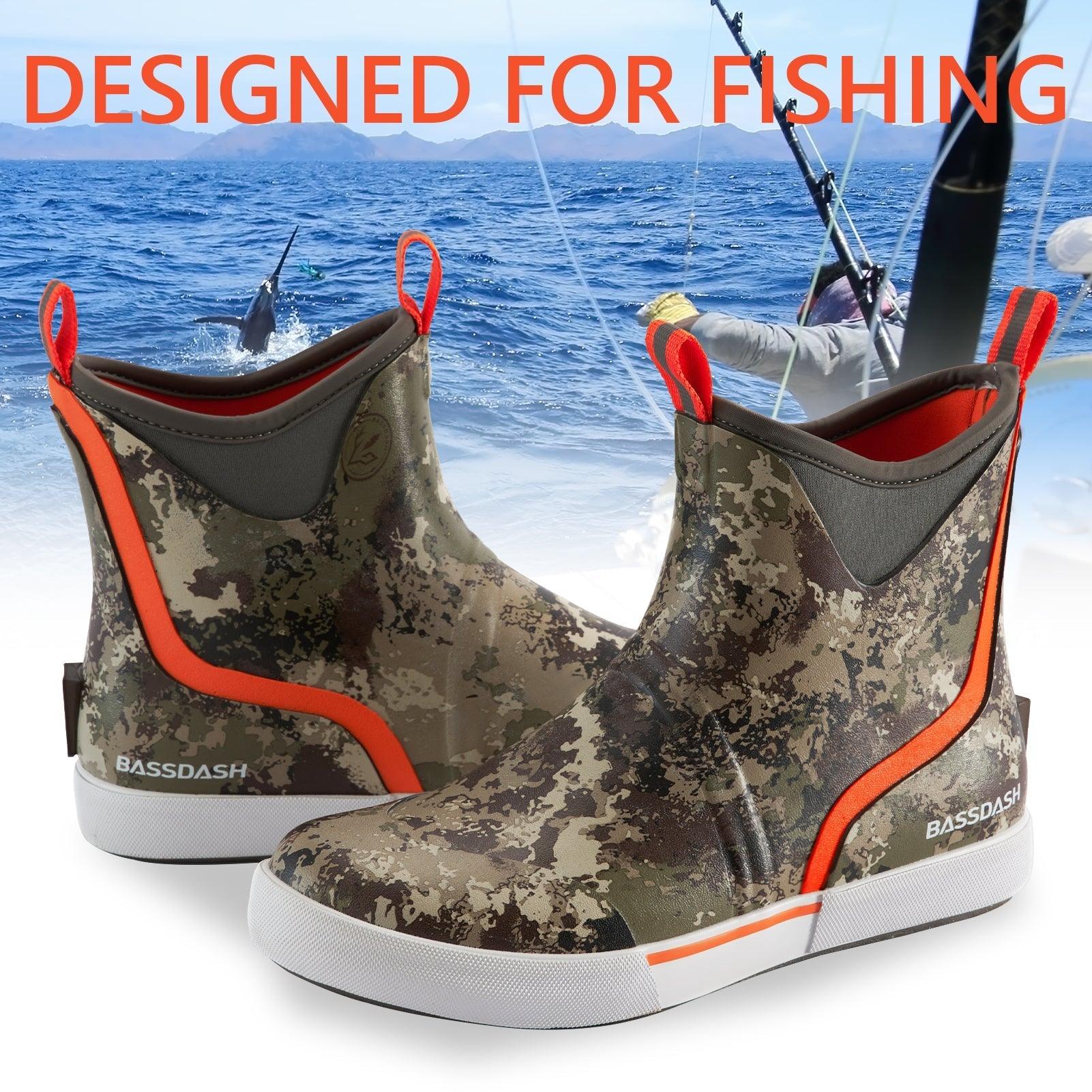 Mens Deck Boots for Fishing Waterproof Light Grey / 10