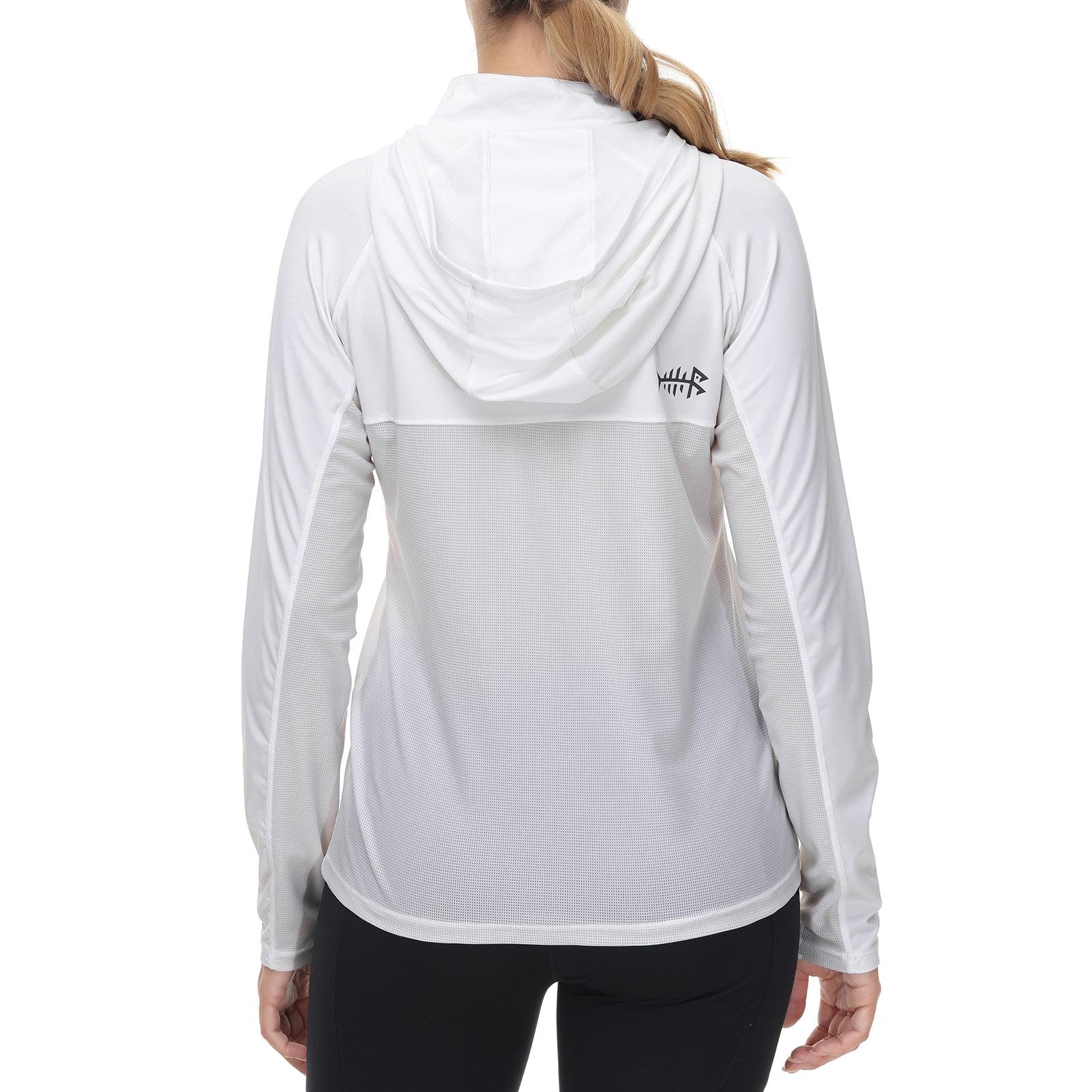 RTB UV Long Sleeve Hoodie UPF 50+ Bright White