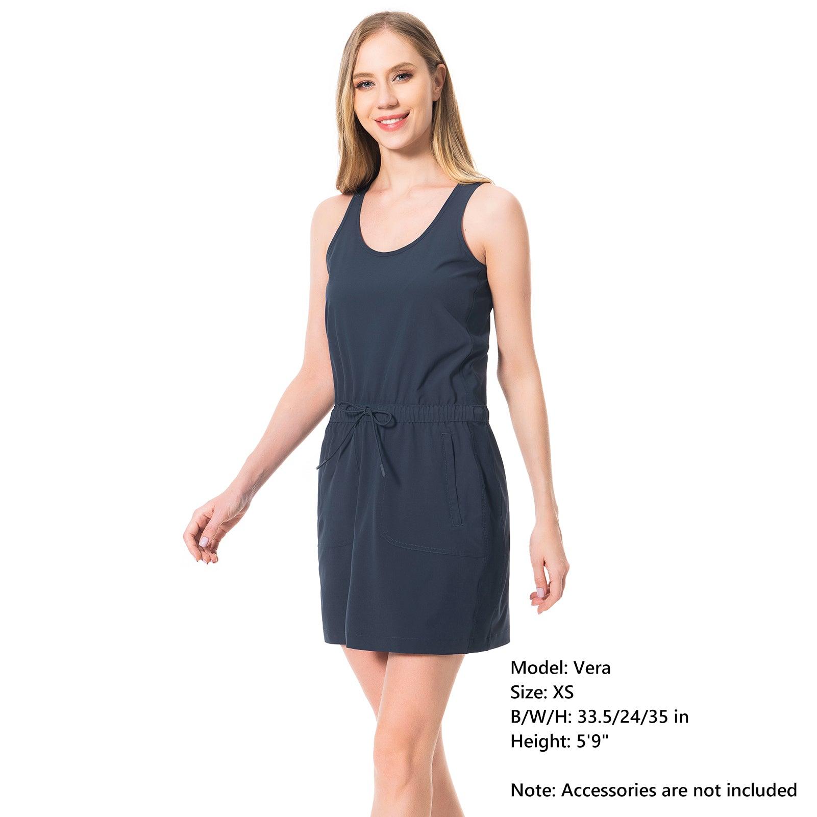 Women's UPF 50+ Tank Dress with Drawstring Waist LB08W - Bassdash