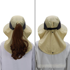 Unisex UPF 50+ Water Resistant Sun Hat with Neck Flap FH06 - Bassdash