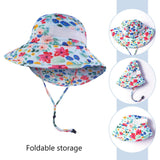 Youth UPF 50+ Sun Hat with Wide Brim Neck Flap Mesh Vent