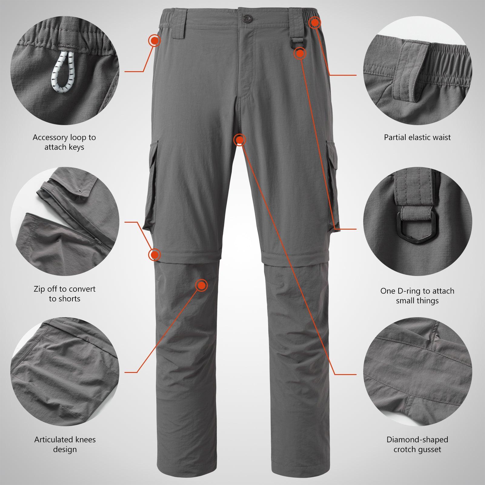 Men's Fishing Pants with Zip Off Legs