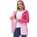 Lightbare Women's Water Resistant Ripstop Rain Coat LB02W