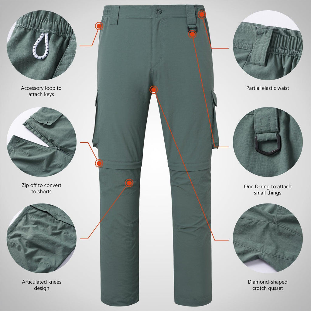 Men's Fishing Pants with Zip Off Legs