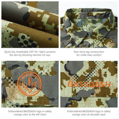 Men’s UPF 50+ Long Sleeve Button Down Hunting Shirt FS23M - Bassdash