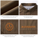 Men’s UPF 50+ Long Sleeve Button Down Hunting Shirt FS23M - Bassdash