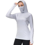 Women's UPF 50+ Fishing Hoodies with Face Mask Thumb Holes FS23W