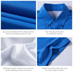 Men's UPF 50+ Short Sleeve Button Down - Bassdash