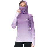 Women's UPF 50+ Fishing Hoodies with Face Mask Thumb Holes FS23W