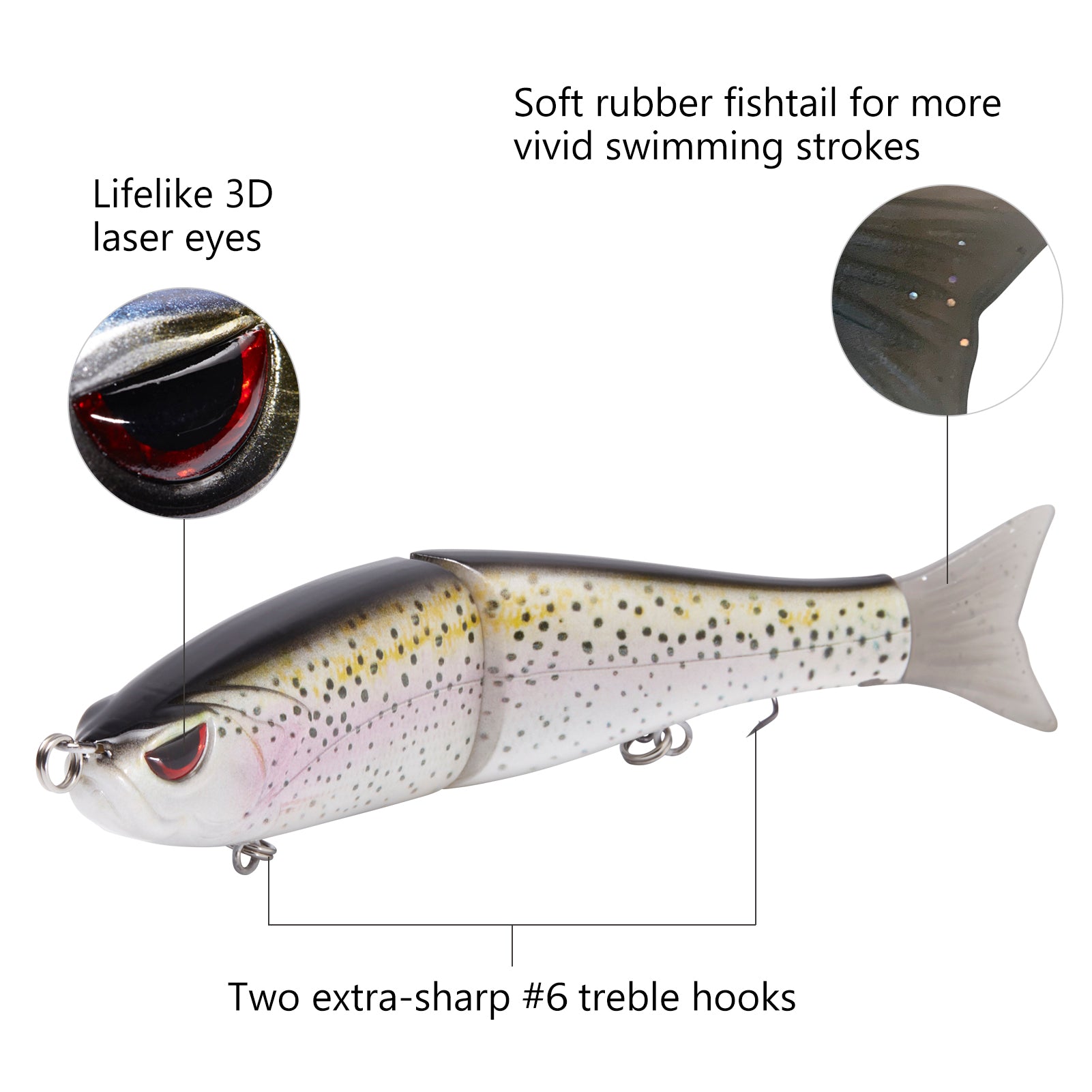 SwimShad Glide Baits Single-Jointed Hard Fishing Lure