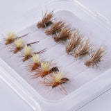 12pcs Barbed Dry Flies for Trout Fishing