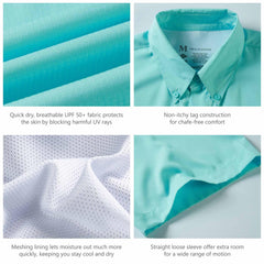 Men's UPF 50+ Short Sleeve Button Down - Bassdash