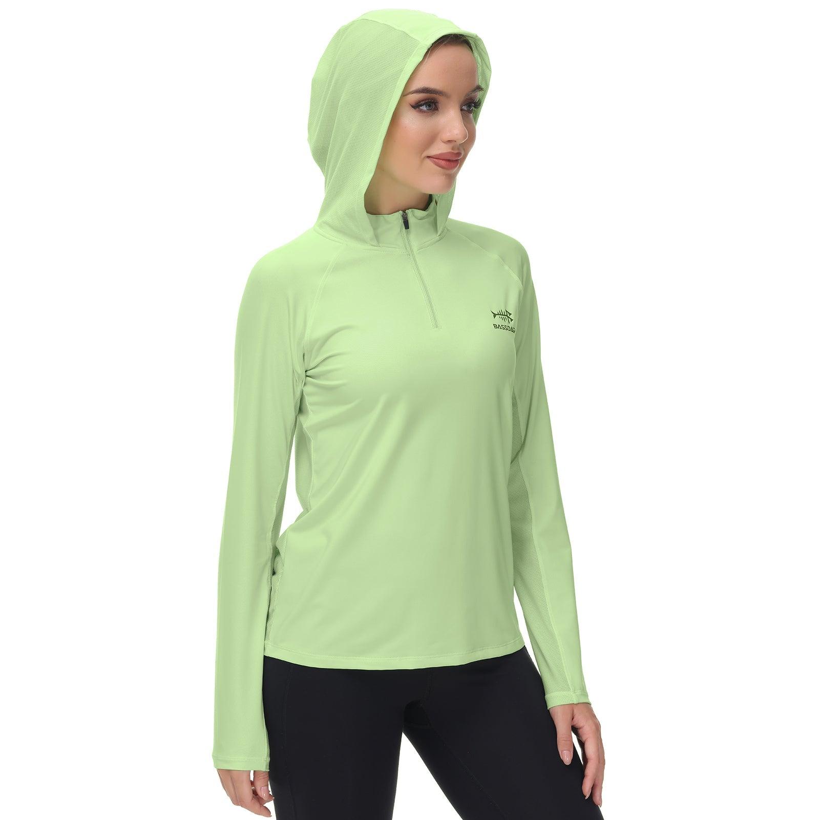 Women's UPF 50+ Long Sleeve Hoodie Half Zip Shirt