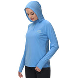 Women’s UPF 50+ Long Sleeve Hoodie Half Zip Shirt