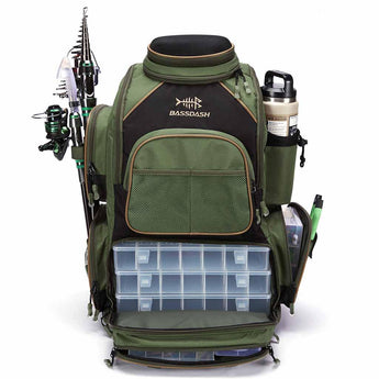 Bassdash Waterproof Fishing Tackle Backpack Rod Holder 3670Tactical Bag Bassdash Waterproof Fishing Tackle Backpack Rod Holder 3670Tactical Bag