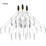 3-Pack Umbrella Alabama Fishing Rig with 5 Arms
