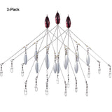 3-Pack Umbrella Alabama Fishing Rig with 5 Arms